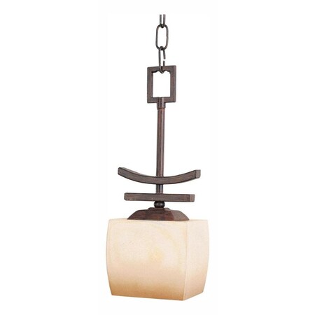 Maxim One Light Wilshire Glass Roasted Chestnut Down Mini Pendant 91082WSRC